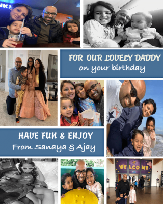 Lovely Daddy Multi Photo Upload Birthday Card