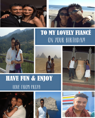 Lovely Fiance Birthday Photo Upload Card